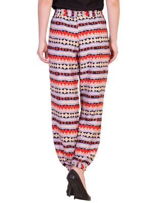 cream polyester harem pants - 10381117 - Standard Image - 3