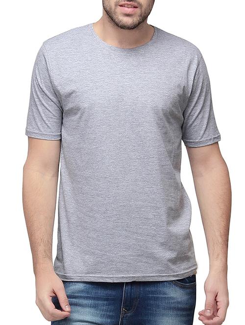 solid grey cotton t-shirt - 10398876 - Standard Image - 1