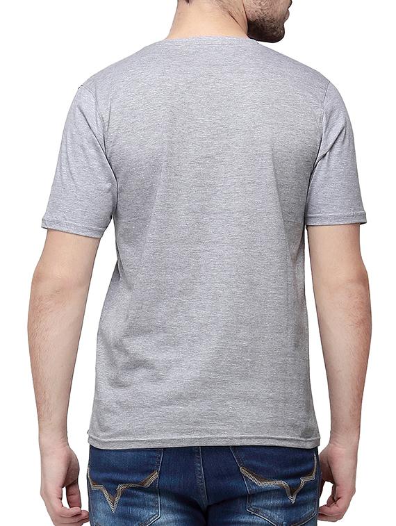 solid grey cotton t-shirt - 10398876 - Zoom Image - 3