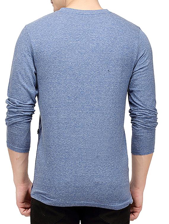 blue cotton t-shirt - 10399058 - Zoom Image - 3