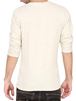 cr??me colored, cotton tee- shirt - 10399067 - Standard Image - 3