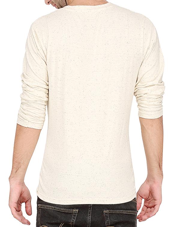 cr??me colored, cotton tee- shirt - 10399067 - Zoom Image - 3