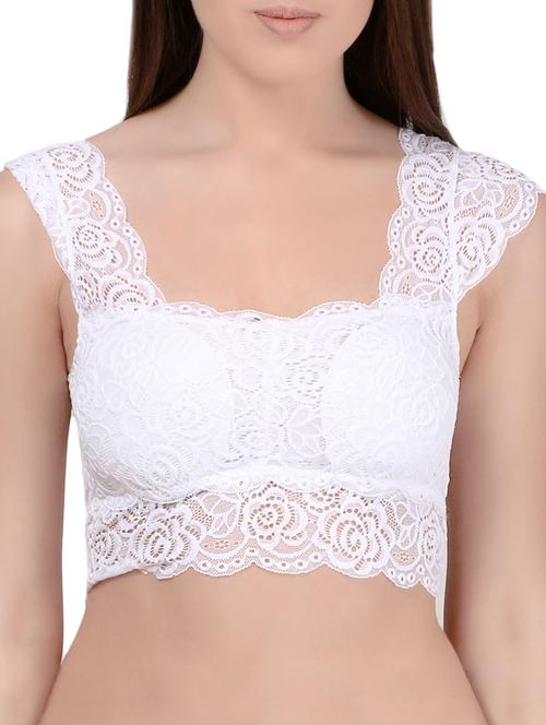 white lace sports bra - 10405179 - Very Small Image - 1