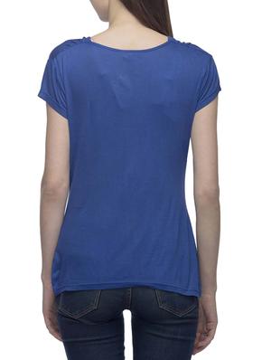 blue viscose crop top - 10411637 - Standard Image - 3