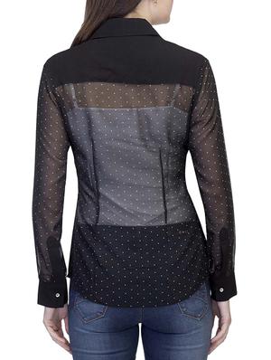 black cotton regular shirt - 10411651 - Standard Image - 3