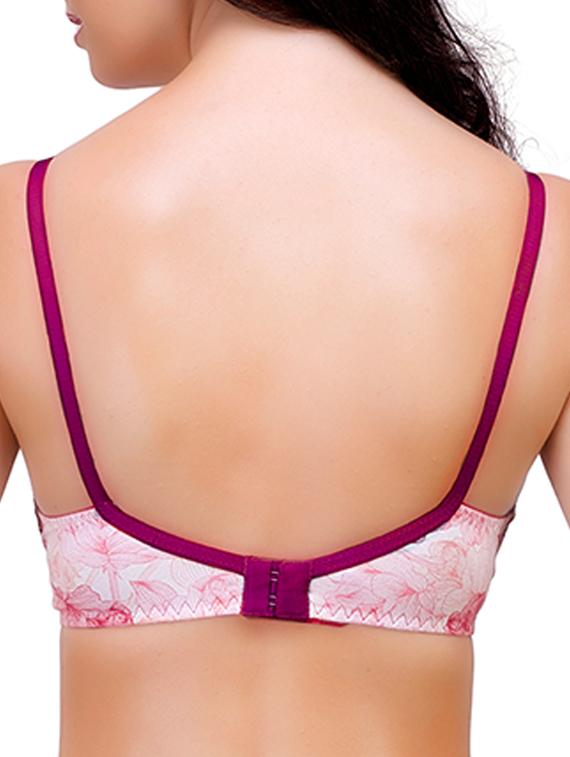 pink cotton bra - 10427067 - Zoom Image - 3