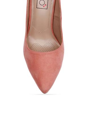 keyhole cutout pink suede stiletto pumps - 1044833 - Standard Image - 3
