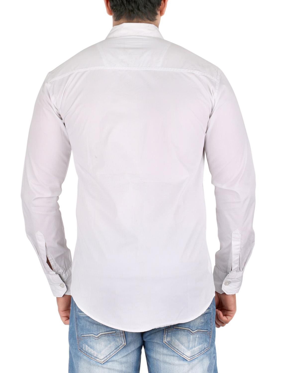 white cotton casual shirt - 10449241 - Zoom Image - 3