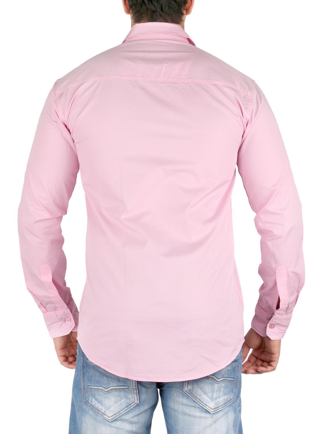 pink cotton casual shirt - 10449243 - Zoom Image - 3
