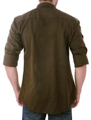 green cotton casual shirt - 10454760 - Standard Image - 3