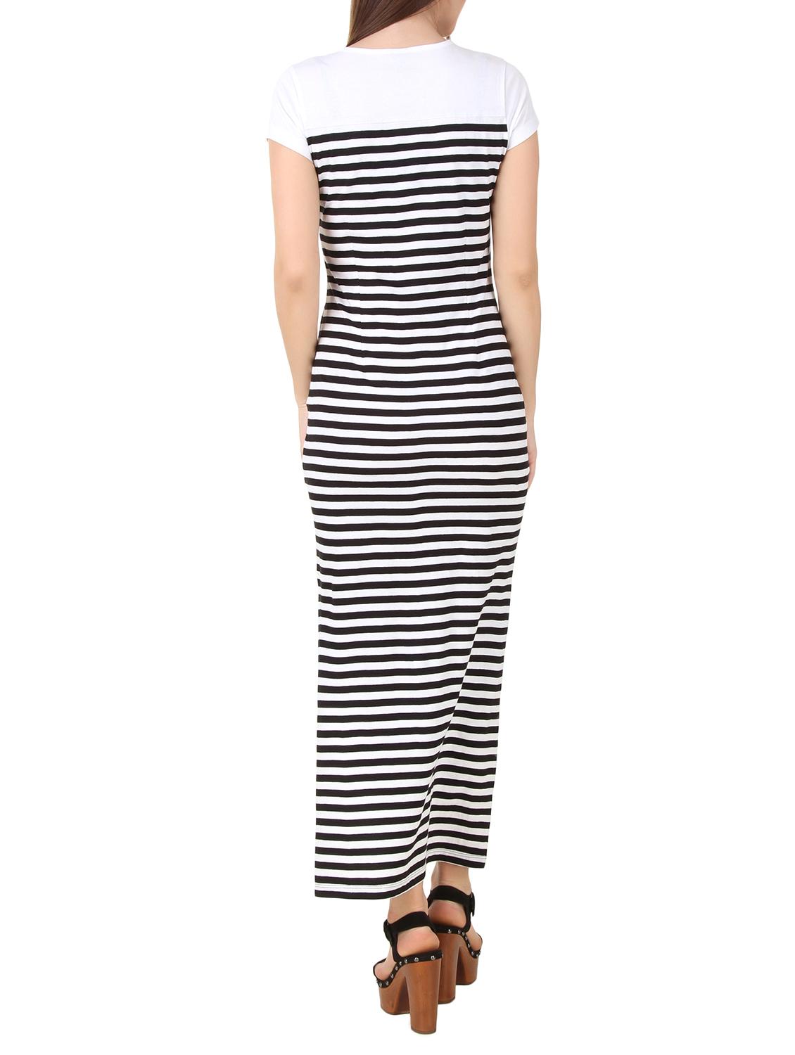 side slit striped maxi dress - 10485200 - Zoom Image - 3