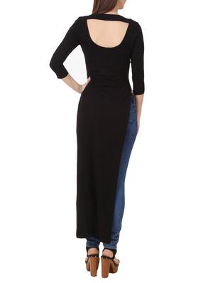 black cotton regular tunic - 10485213 - Standard Image - 3