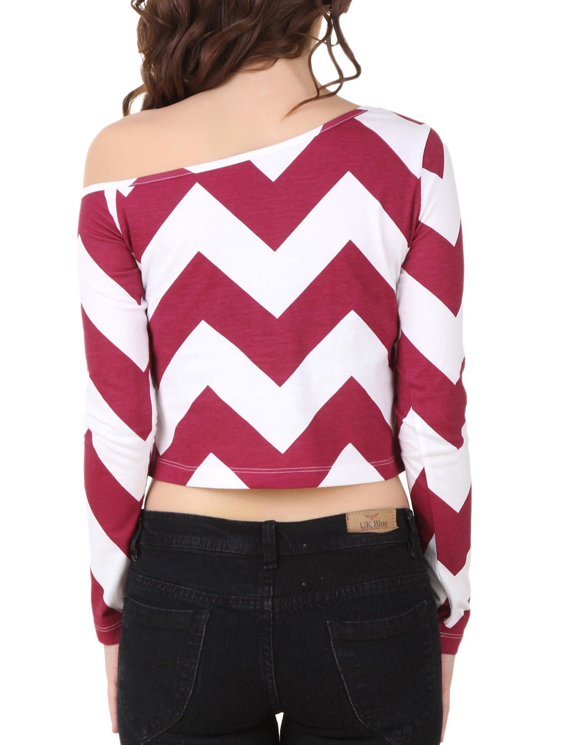 maroon, white cotton regular top - 10485255 - Zoom Image - 3