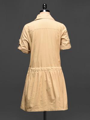 Solid cotton shirt dress - 1048992 - Standard Image - 3