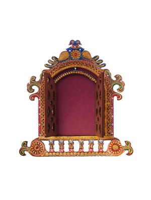 eCraftIndia Decorative Papier-Mache Wooden Jharokha Wall Hanging - 10513041 - Standard Image - 3