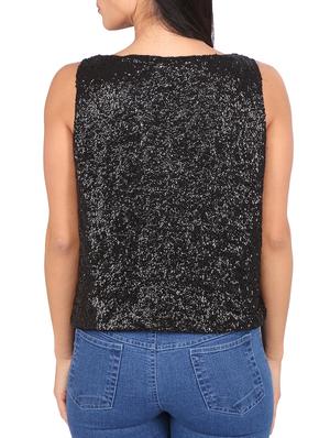 boat neck sequin top - 10516095 - Standard Image - 3