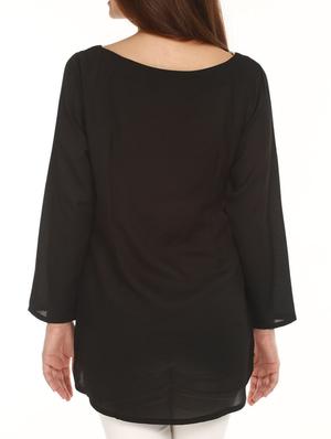black georgette casual top - 1052134 - Standard Image - 3
