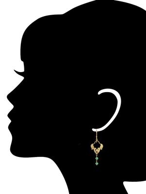 enchanted mughal buta dangler earrings - 10543340 - Standard Image - 3