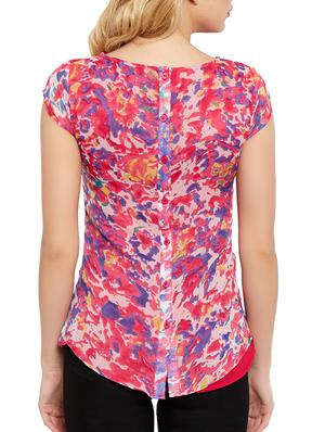 pink polyester regular top - 10549135 - Standard Image - 3