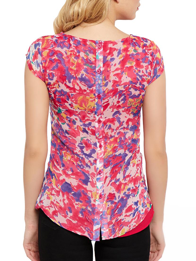 pink polyester regular top - 10549135 - Zoom Image - 3