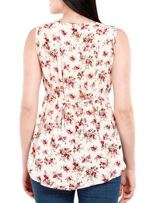 off white viscose top - 10551031 - Standard Image - 3