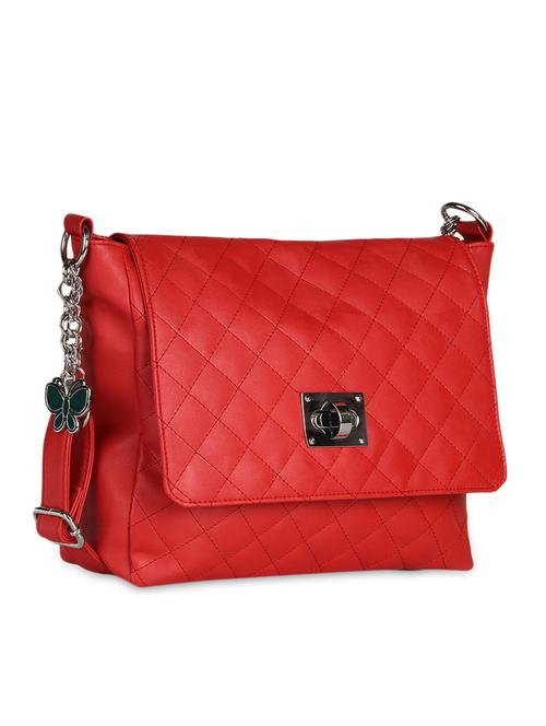 red quilted leatherette sling bag - 1055697 - Very Small Image - 1