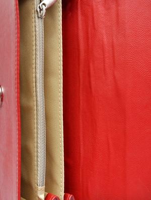 red plain solid leatherette wallet - 1055758 - Standard Image - 3