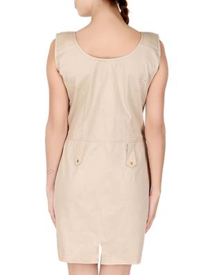 beige cotton dress - 10561836 - Standard Image - 3
