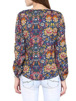blue crepe top - 10570510 - Standard Image - 3