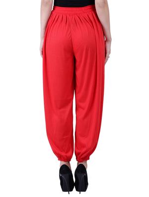 red viscose harem pants - 10571571 - Standard Image - 3