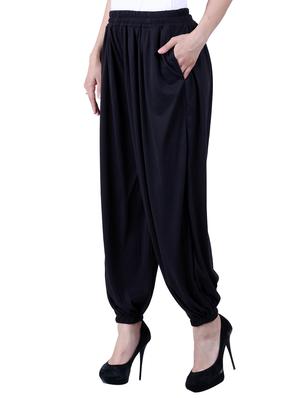 purple & black viscose harem pants - 10571572 - Standard Image - 6