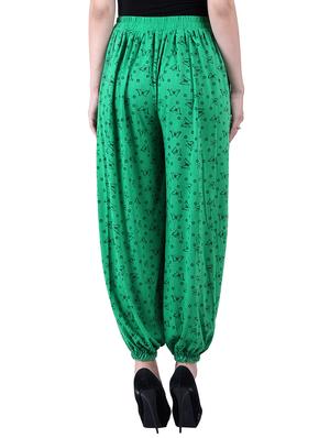 green viscose harem pants - 10571580 - Standard Image - 3