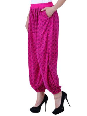 blue & purple viscose harem pants - 10571585 - Standard Image - 3
