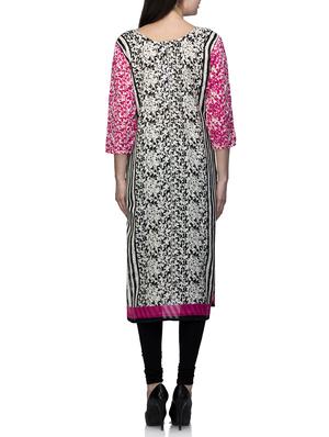 pink cotton straight kurta - 10577703 - Standard Image - 3
