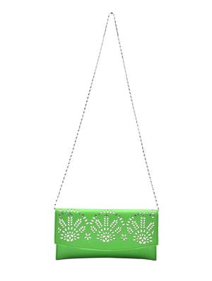 green leatherette sling bag - 10580463 - Standard Image - 6
