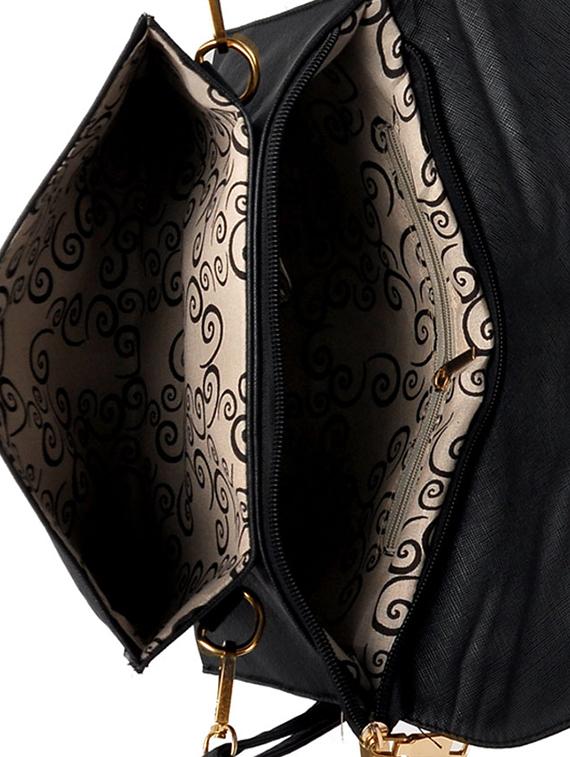 black leatherette sling bag - 10580609 - Zoom Image - 3