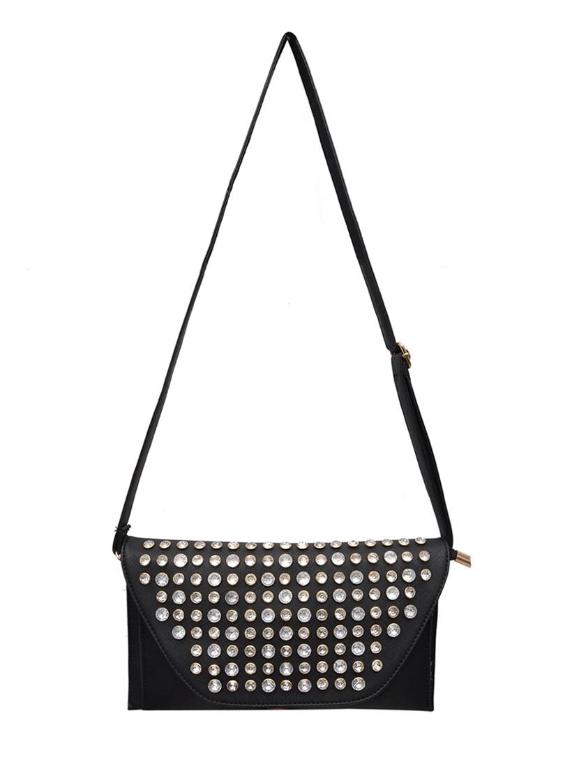black leatherette sling bag - 10580609 - Zoom Image - 6