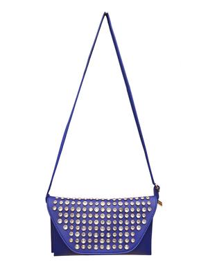 blue leatherette sling bag - 10580612 - Standard Image - 6