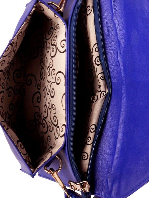 blue leatherette sling bag - 10580612 - Zoom Image - 3