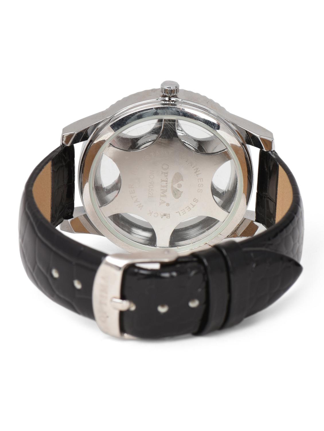 black croc skin buckle strap watch - 1058413 - Zoom Image - 3