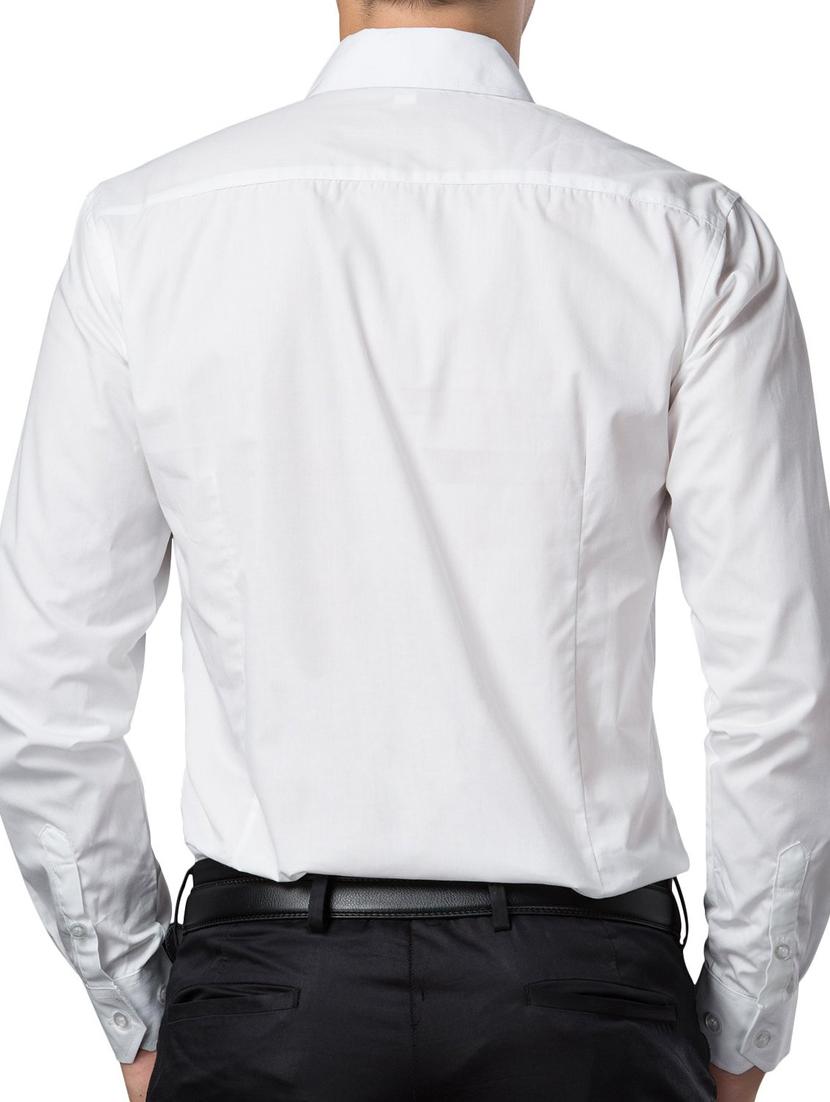 solid white cotton formal shirt - 10605312 - Zoom Image - 3