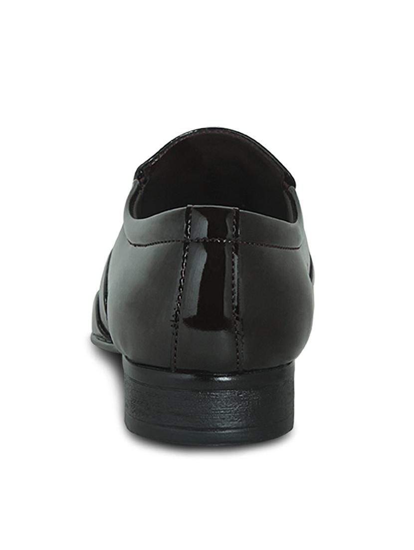 brown leatherette formal shoes - 10606449 - Zoom Image - 3