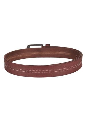 maroon leather belt - 10622548 - Standard Image - 3