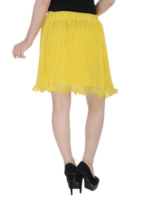 yellow chiffon skirts - 10622750 - Standard Image - 3