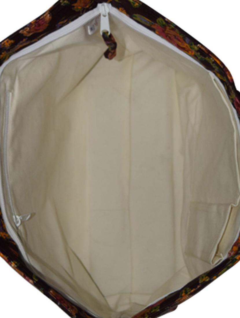 brown fabric handbag - 10643027 - Zoom Image - 3