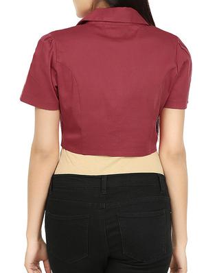 red cotton summer jacket - 10645217 - Standard Image - 3