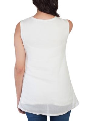 white cotton regular top - 10656301 - Standard Image - 3