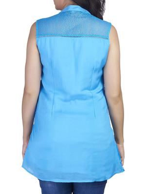blue cotton regular shirt - 10656335 - Standard Image - 3