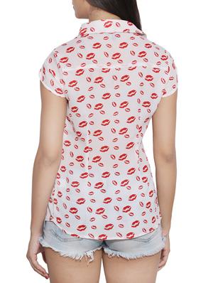 white crepe shirt - 10668975 - Standard Image - 3