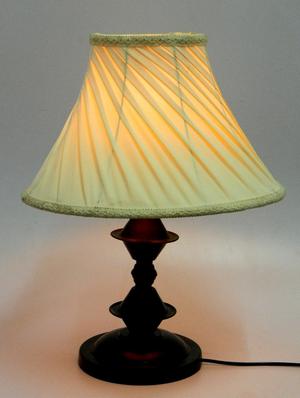 White Metal And Fabric Table Lamp - 1066933 - Standard Image - 3